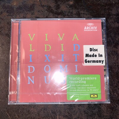 Peter Kopp   Vivaldi Dixit Dominus Archiv Produktion New/Sealed CD
