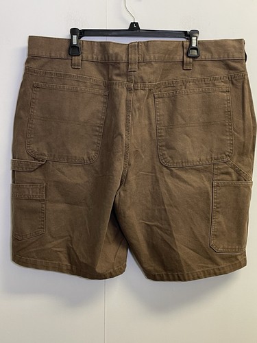 Red Head Carpenter Shorts Mens 40X9 Brown Cotton Canvas Workwear Pockets - Picture 4 of 7