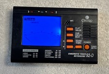 Cecilio 92-D Black LCD Display Chromatic Metronome Guitar Instrument Tuner-WORKS