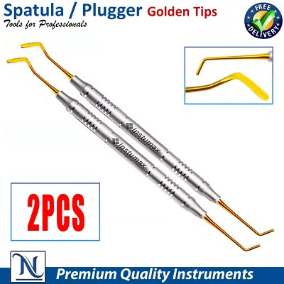 Spatula & Plugger w/Color Tips - Composite Dental Instrument Starter Kit 2Pcs