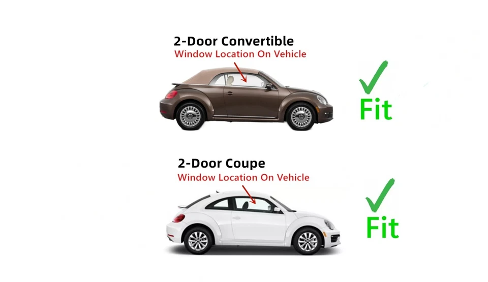 Se adapta a Volkswagen 12-19 nuevo escarabajo pasajero puerta lateral derecha ventana vidrio Foto 2 de 4