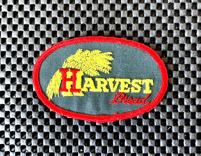 HARVEST BREAD EMBROIDERED SEW ON PATCH BAKERY BREAD WHEAT 3 1/2'' x 2 1/4'' NOS