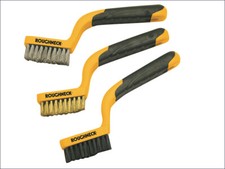 Roughneck 3 Piece Soft Grip Narrow Wire Brush Set ROU52010