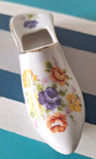 Elegant Vintage Victorian Porcelain Women  s Shoe With Flowers