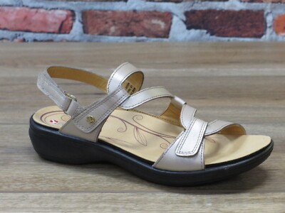 Women's Revere Miami/Emerald Strappy Leather Sandal Champagne *MIAM-CHAMP