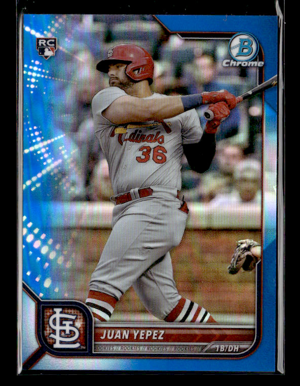 2022 Bowman Chrome #26 Juan Yepez Blue Refractor Rookie /150