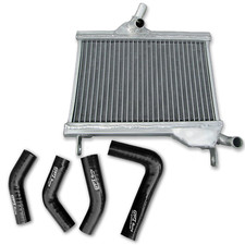 Aluminum Radiator & black Hose For 1984-1988 Yamaha RZ350 RD350 RD250 RD 350 250