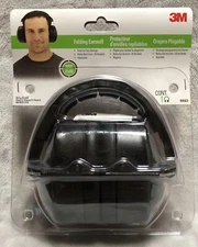 NEW 3M Hearing Protection Black Folding Earmuffs Noise Reduction Rating 25dB