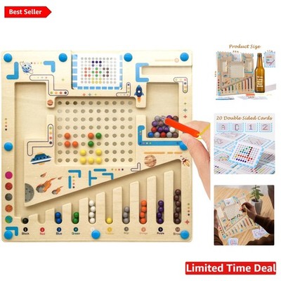 Dementia Activity Board with 55 Beads - Safe Cognitive Stimulation for Seniors