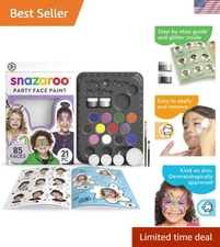12 Color Face Paint Kit with Glitter Gels - Perfect for Parties & Sensitive Skin
