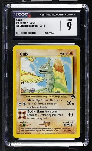 2001 Pokemon Southern Islands Onix 3/18 Dragonite Venonat CGC 9
