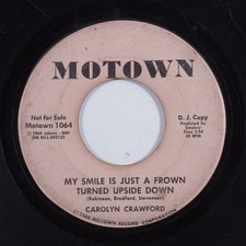 Northern Soul 45 CAROLYN CRAWFORD My Smile Is Just A Frown...MOTOWN promo HEAR S
