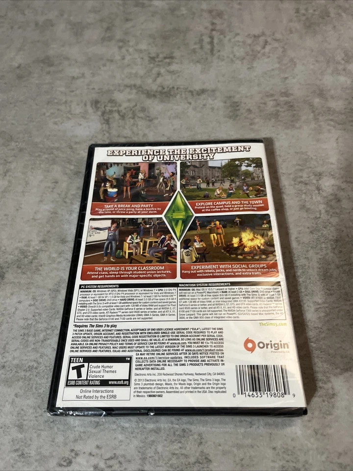 The Sims 3 University Life PC Expansion Pack  Brand New Factory Sealed Mint - Image 4 of 4