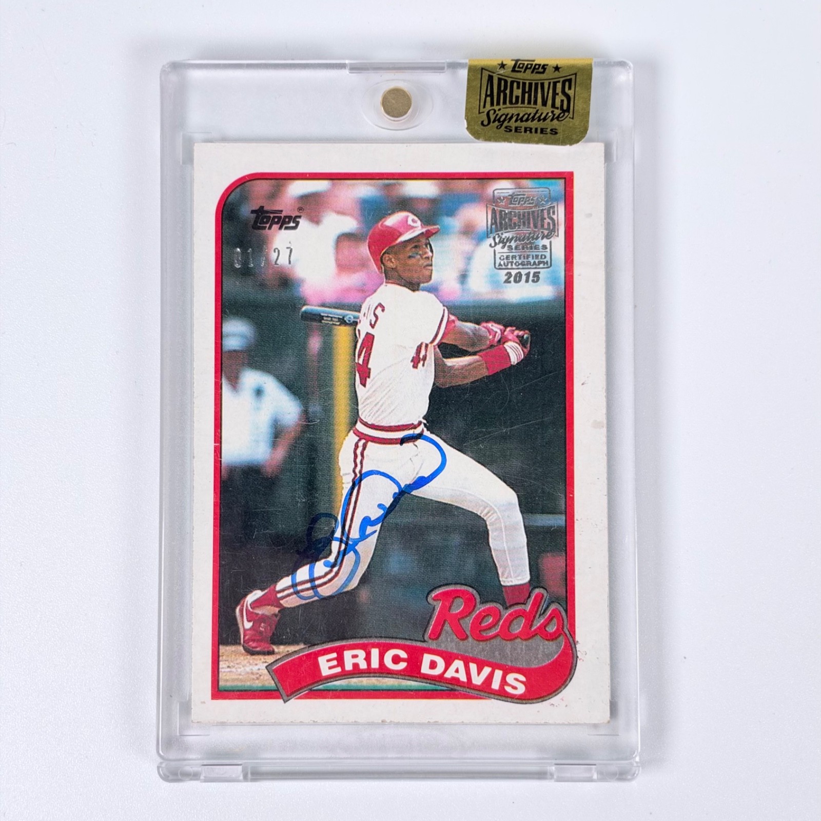 2015 Topps Archives Eric Davis Signature Series Buyback Auto 01/27 "eBay 1/1"