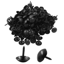 Black Upholstery Tacks, 9 x 9mm, 200Pcs Antique Round Metal, Thumb Tacks, For Co