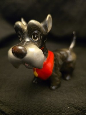 Vintage Walt Disney Productions ''Jock'' Scottie Dog Figurine ''Lady and The Tramp''
