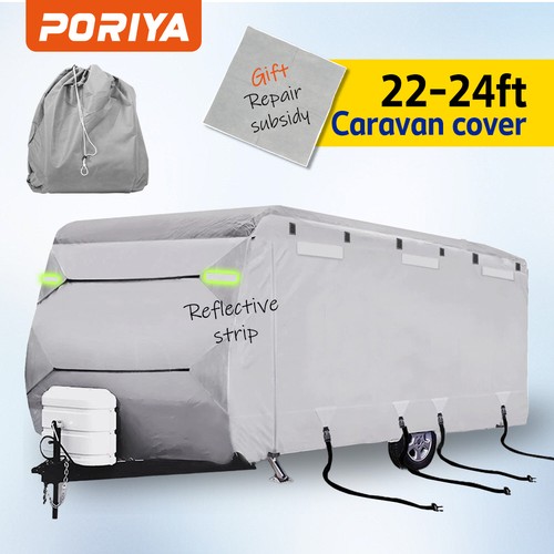 PORIYA 16-24ft Caravan Cover 4 Layer Campervan UV Resistant Waterproof With Bag - Picture 14 of 14
