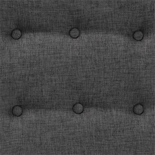 Baxton Studio Jeanine grau Stoff und walnussbraun Holz Ottomane Fußhocker - Bild 5 von 8