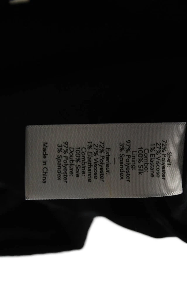 Chaqueta negra con cremallera cuello redondo texturizada Elizabeth and James para mujer talla 0 Foto 4 de 4