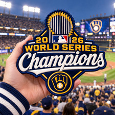 2026 Milwaukee Brewers World Series Champions Embroidered Patch MLB Baseball