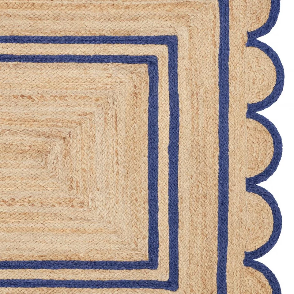 Handmade Braided Jute Rug 3x5 5x8 Natural Eco Friendly Carpet Rustic Room Decor - Image 2 of 4