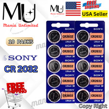 10X Pack Fresh Brand New Sony CR2032 3V Button Lithium Coin Battery Expire2034
