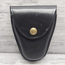 Gould Goodrich Handcuff Case B70 Plain Leather Black Belt Loop Police Duty