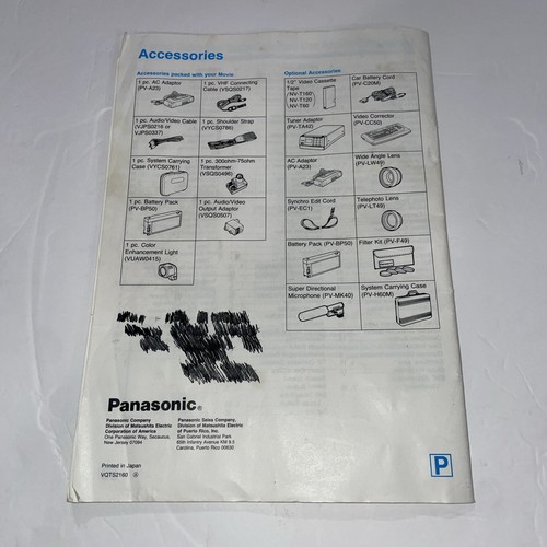 Vintage Panasonic OmniMovie PV-610 VHS Camcorder HQ AFx8 Case Manual ungetestet - Bild 10 von 11