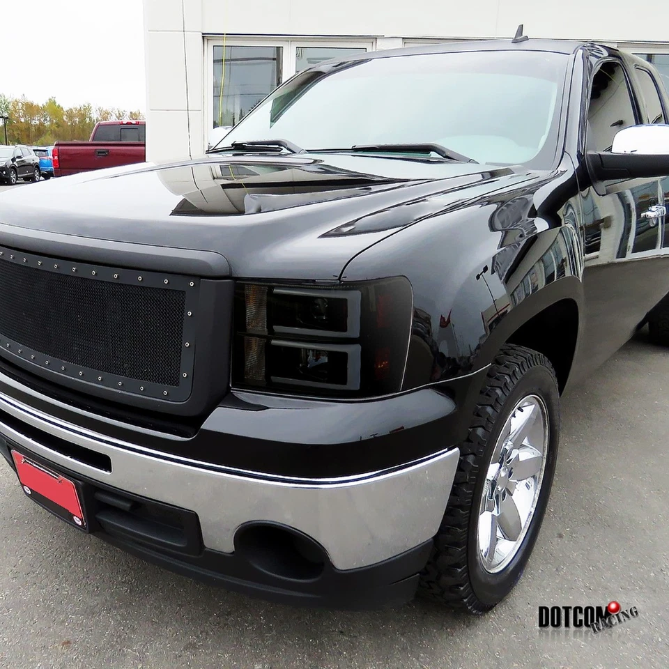 Fit GMC 2007-2012 Sierra Pickup LED Bar Black Smoke Projector Headlights Lamps Foto 2 de 4