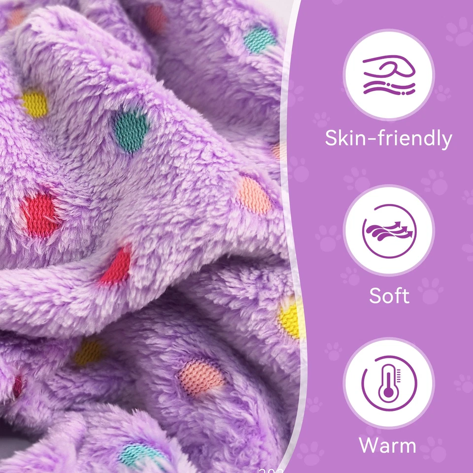 Dog Fuzzy Velvet Pajamas, Dog Winter Clothes for Small Dogs Boy Girl, Pet Jumpsu - Image 3 of 4