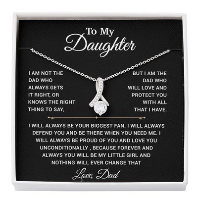 To My Daughter Necklace, Gift for Daughter from Dad, Father Daughter Necklace