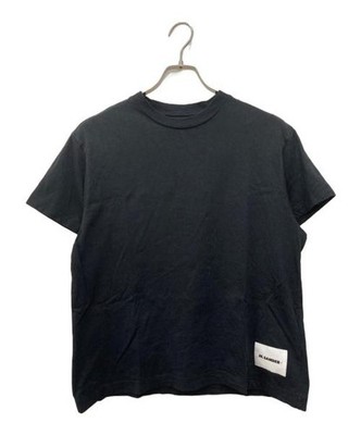 JIL SANDER+ Women's Black Cotton T-Shirt M Pullover Top, Casual Add-on