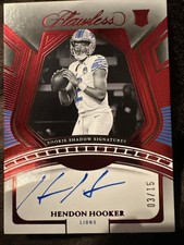 2023 Panini Flawless - Rookie Auto Hendon Hooker #RS-HHO Ruby /15 (AU, RC)