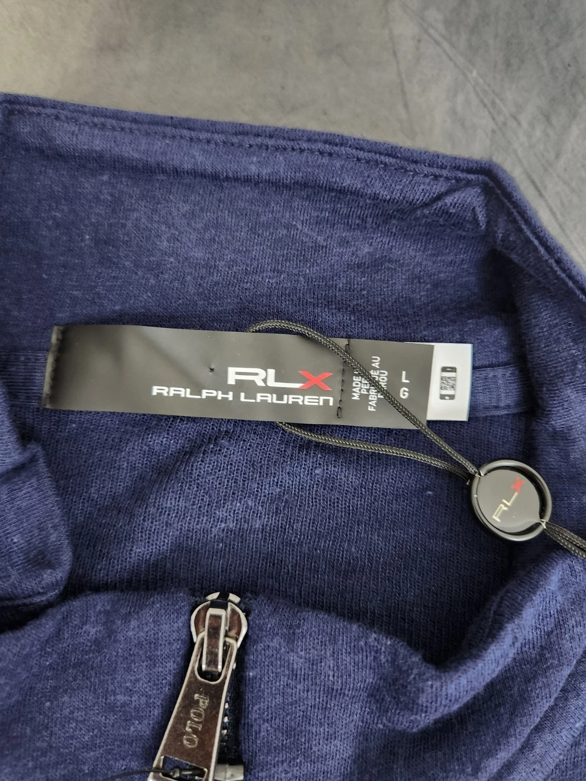RLX Ralph Lauren Performance Full-Zip Jacket Navy Men's Size Large New - product detail image 4