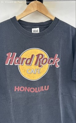 Anvil Hard Rock Cafe Tee Shirt Men's Large Black Casual Vintage