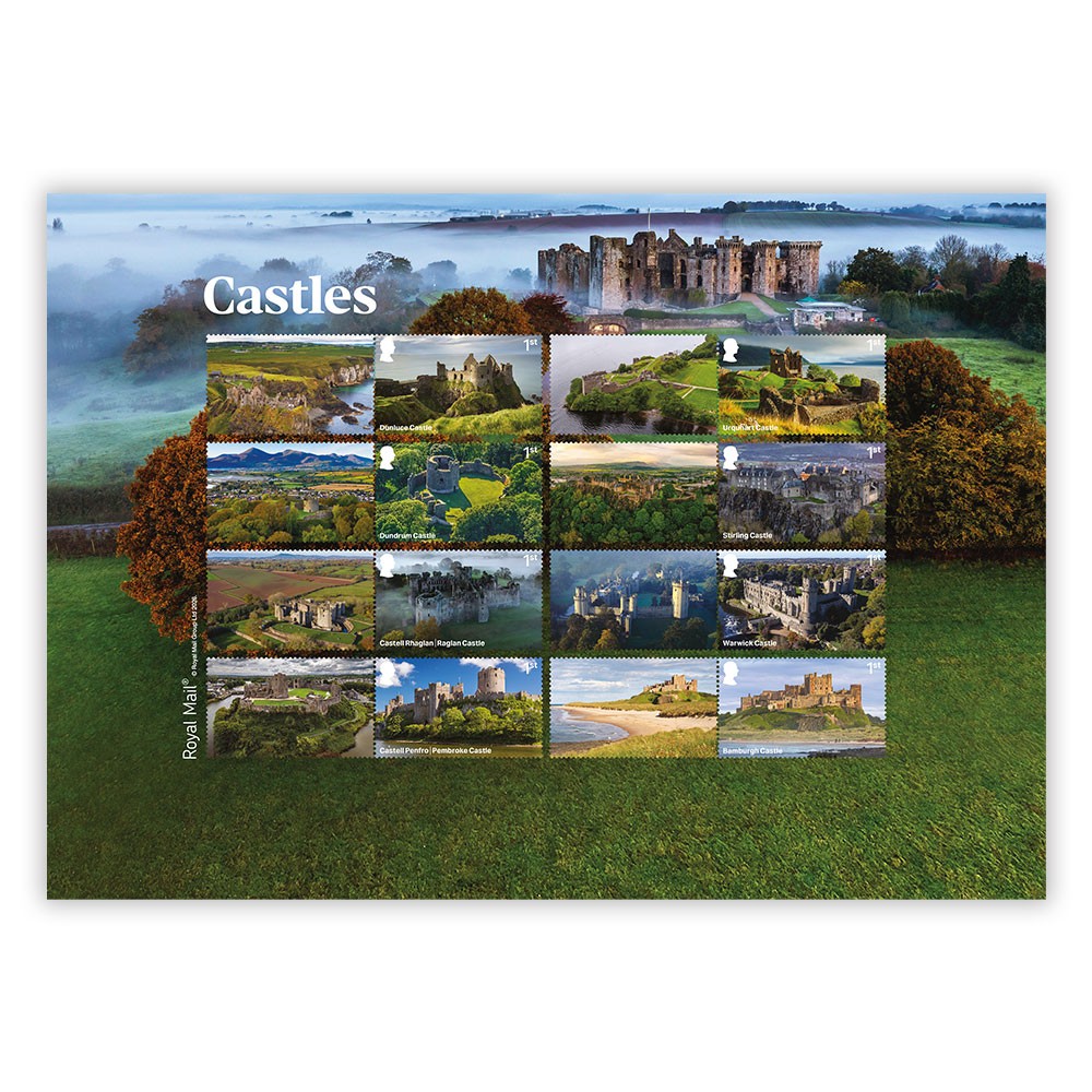 Castles Stamps Collector Sheet from Royal Mail