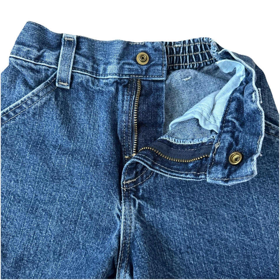 Pantalones Cortos Denim Wrangler Niñas 4t Azul Oscuro - Cintura Elastizada Botón a Presión Cremallera Foto 4 de 4