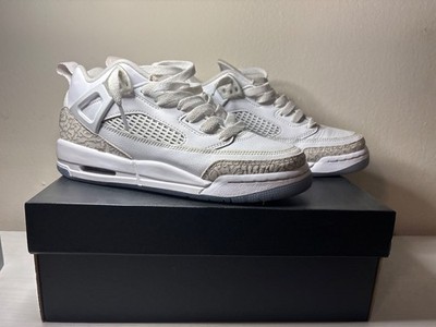 jordan spizike low size 5 white and grey