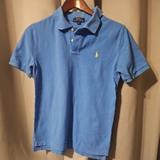 Polo Ralph Lauren Boys Solid Polo Short Sleeve Embroidered Logo Sz L 14-16