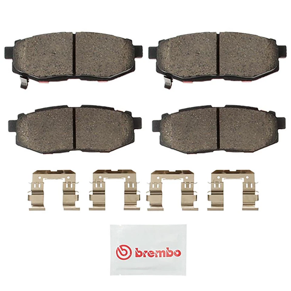 Juego de pastillas de freno de disco delanteras y traseras Brembo para Subaru B9 Tribeca 2006-2007 Foto 3 de 4