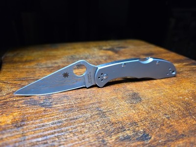 Spyderco Delica 4 C11TIPD Titanium/Damascus  DPS-15  VG10 SEKI-CITY JAPAN