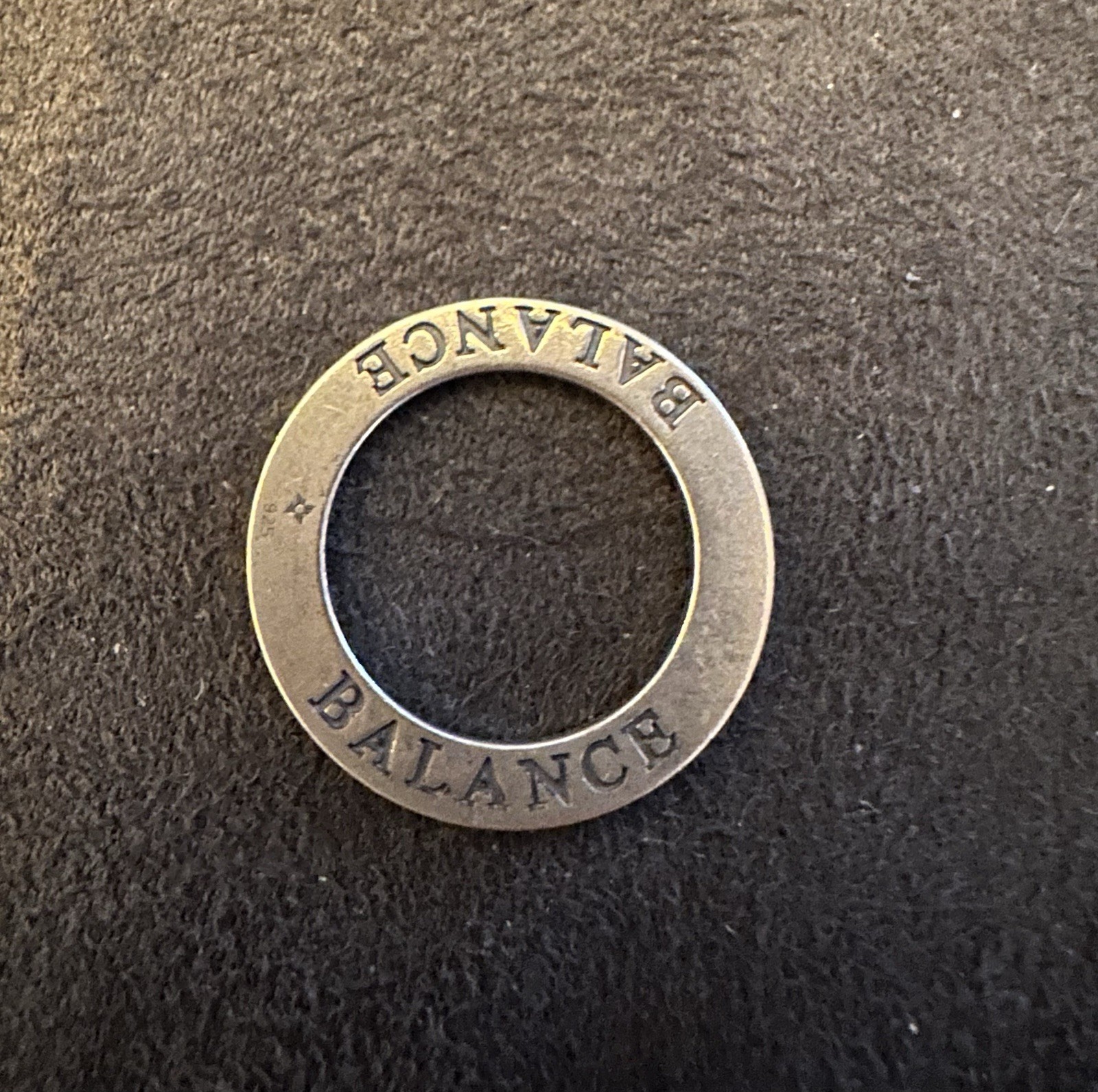 Balance Affirmation 925 Solid Sterling Silver Cir… - image 1