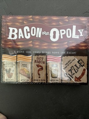 BACON-OPOLY Bacon Themed Monopoly Board Game New Sealed