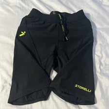 Storelli Shorts Youth Large Black Padded Drawstring Waist Soccer Protection