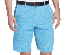 Walter Hagen Mens Perfect 11 Golf Shorts Floral Print Malibu Blue 10  Sz 38 NWT