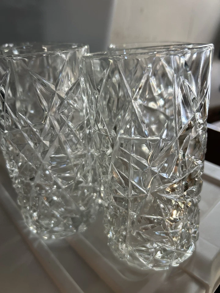 Cristal DArques Sculptra 6" Vaso Vaso 16oz - Juego de 4 Elegantes Vajilla Foto 4 de 4