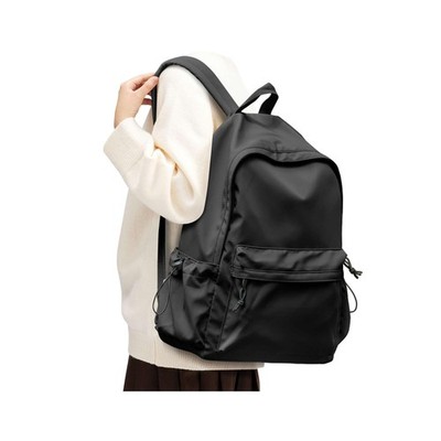 Black School Backpack Waterproof High School Travel Rucksack Daypack
