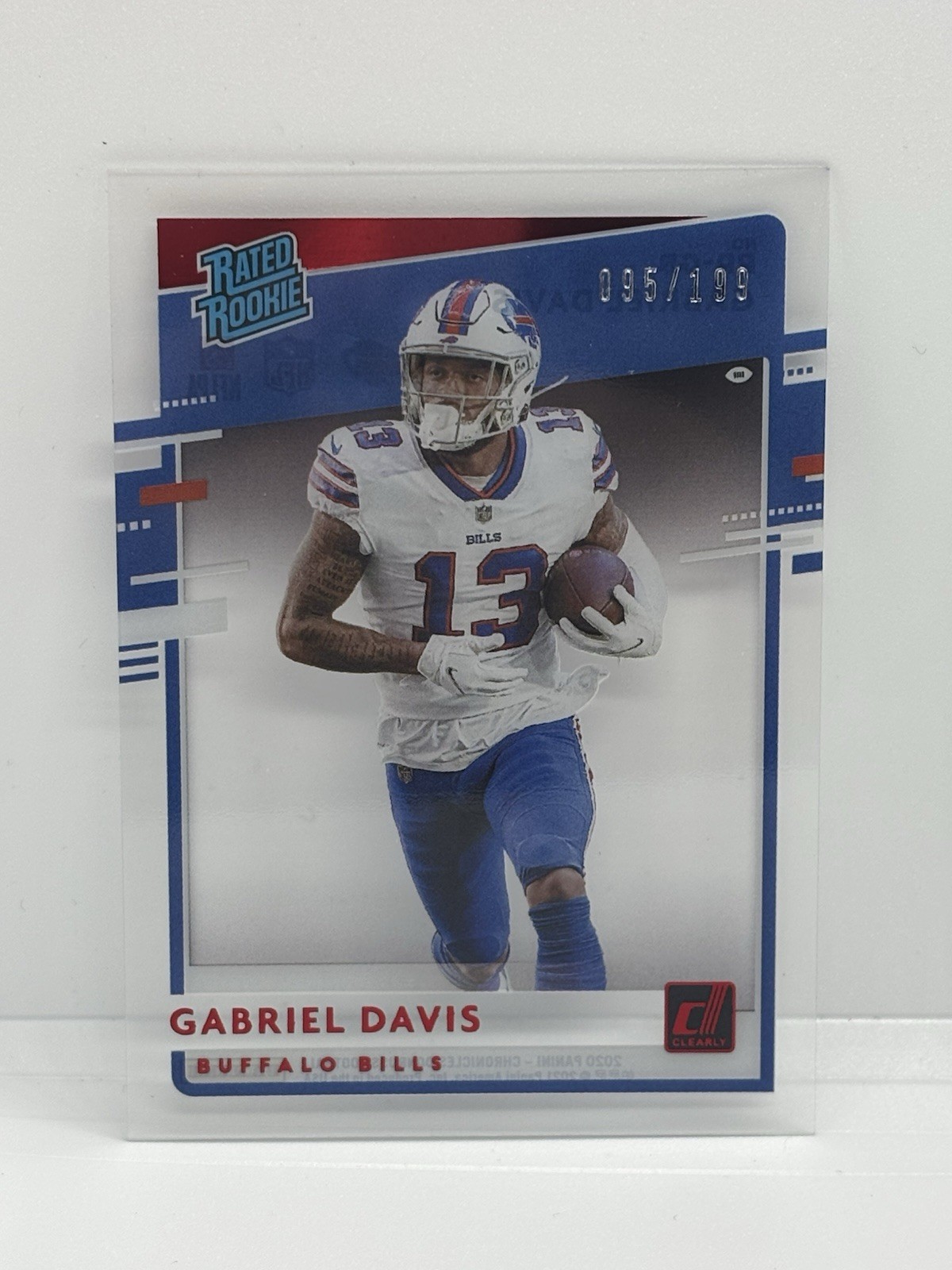 Gabriel Davis Panini Chronicles Clearly Donruss Rated Rookies #RRGB Red