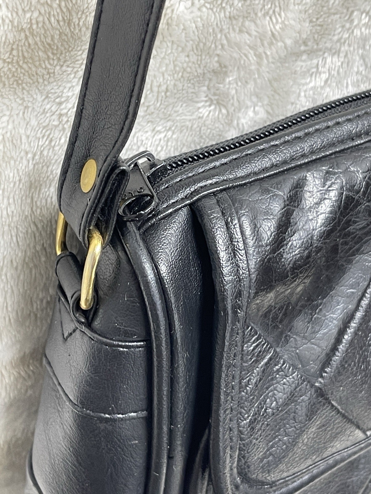 Via Piaggi Patchwork Leather Turn Lock Crossbody/… - image 9