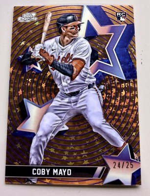 Topps Cosmic Chrome Starfractor Coby Mayo Orange /25 Orioles SF-69 RC 2025